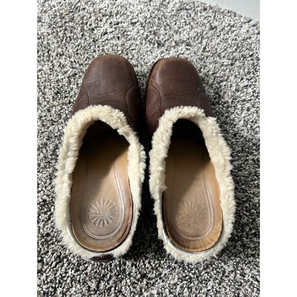 UGG Australia "langford" brown shearline mule women's size 7 - Picture 5 of 6